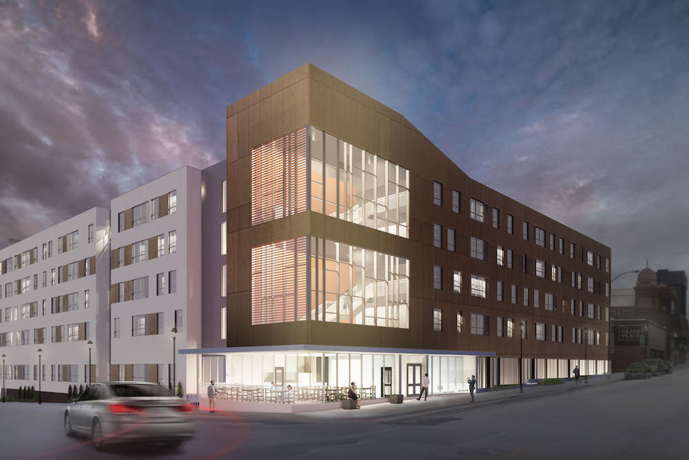 The planned five-story housing development is designed with 193 units and an underground parking garage.